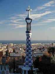 The view of the city from Gaudi's utopian park