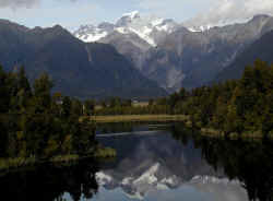 The peaks of mounts Tasman and Cook