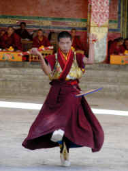 He twirls swords too